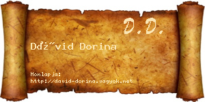Dávid Dorina névjegykártya