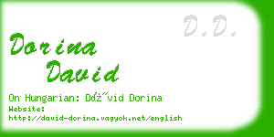 dorina david business card